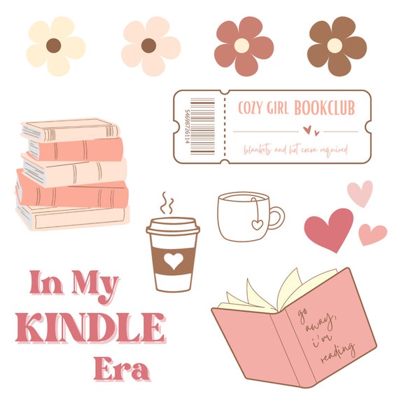 Bookish Kindle Sticker Pack Kindle Stickers Aesthetic Stickers