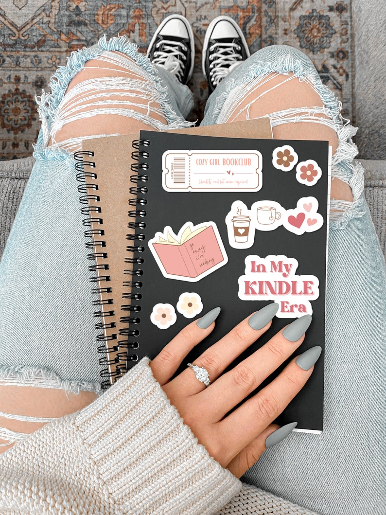 Bookish Kindle Sticker Pack Kindle Stickers Aesthetic Stickers Bookish