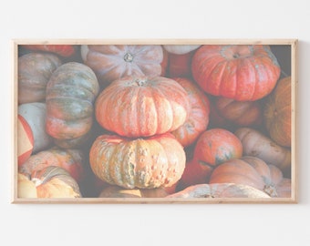 Samsung Frame TV Art | Unique Orange Pumpkin Halloween Photo Art | Colorful | Modern Farmhouse | Transitional Decor | Orange | #211