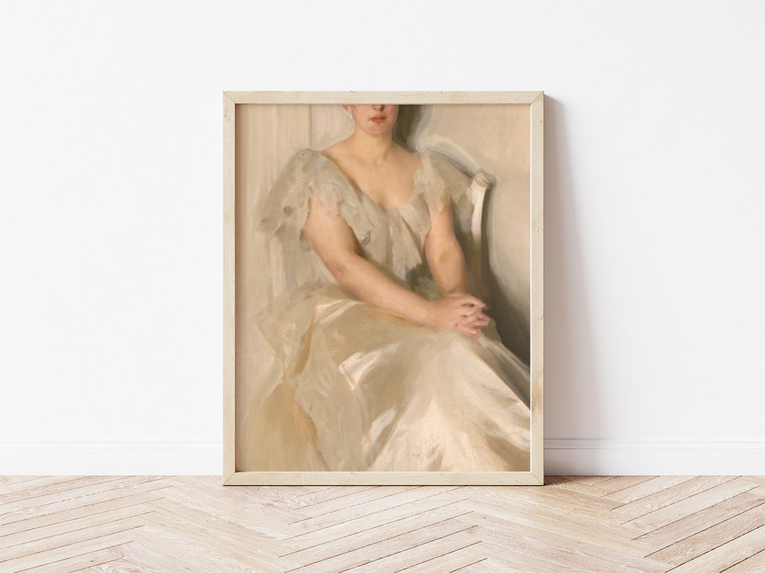Printable Art | Vintage Portrait Painting of an Elegant Woman in a ...
