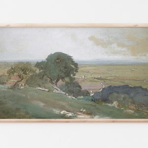 Samsung Frame TV Art File | Vintage Olive Tree Landscape | Farmhouse Art | Christian Art | Greens | TV File | #139