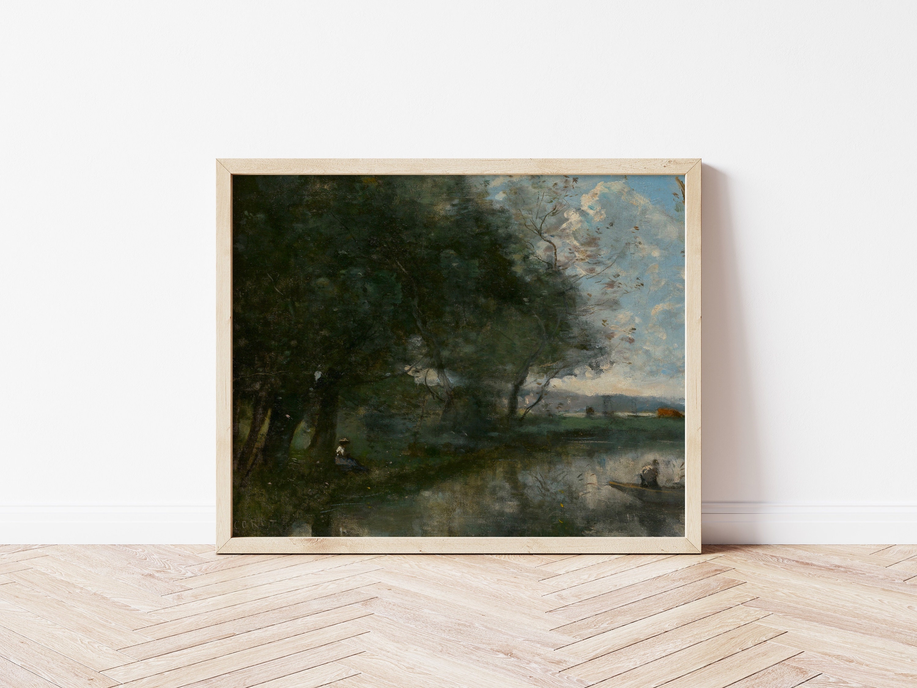 Printable Art Vintage Moody Landscape Oil Painting Fine Etsy