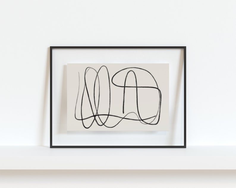 Printable Art Modern Abstract Line Art Neutral Modern - Etsy
