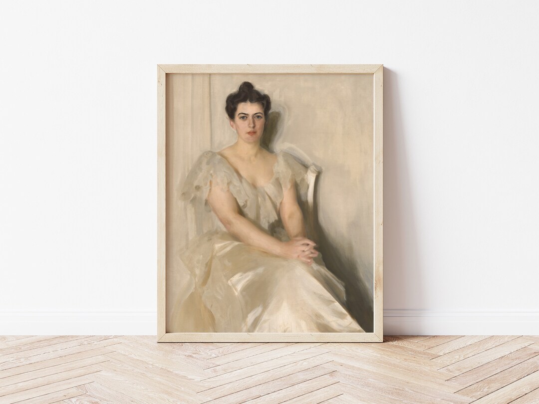 Printable Art | Vintage Portrait Painting of an Elegant Woman in a ...