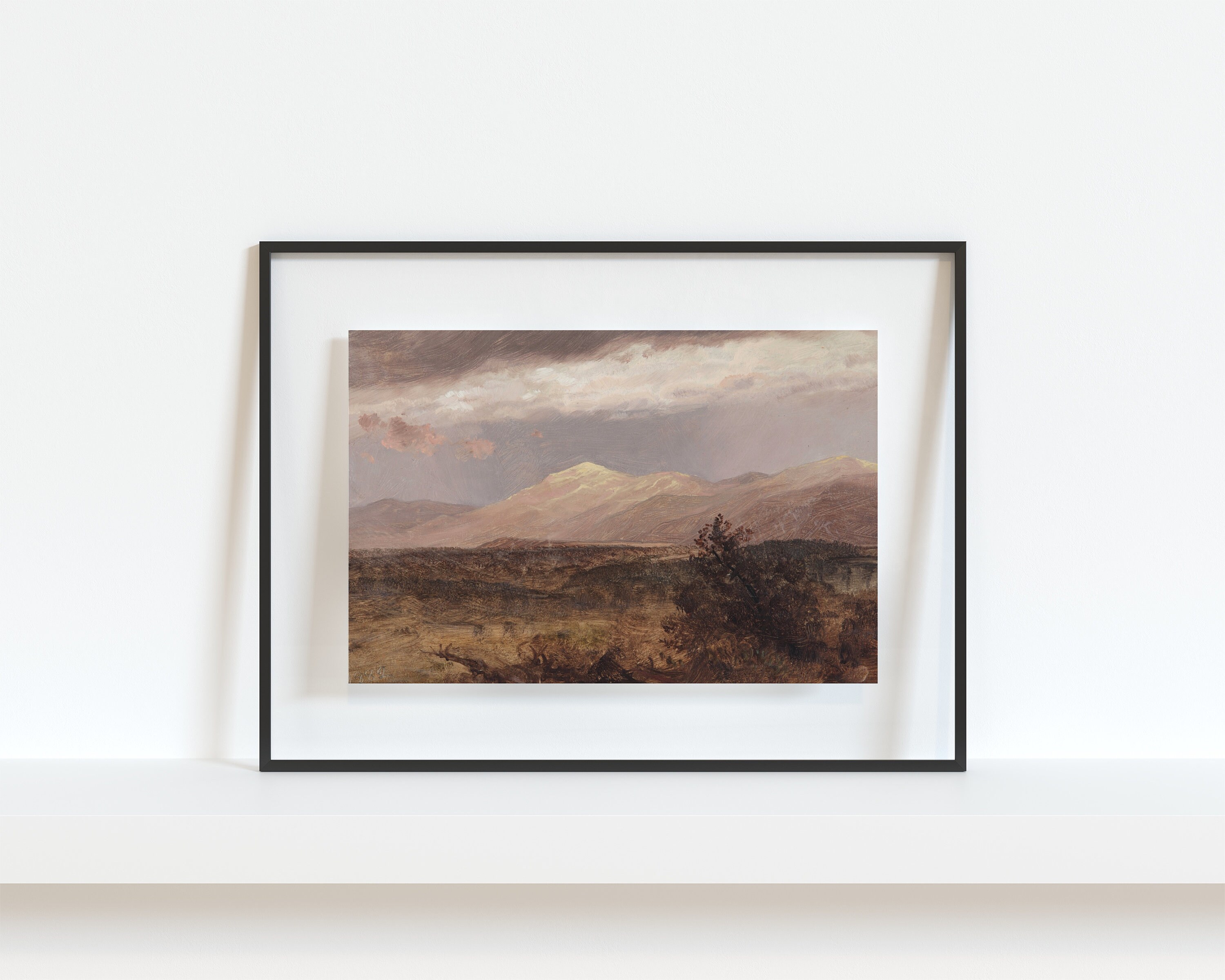 Printable Art Vintage Mountain Sunset Landscape Painting - Etsy