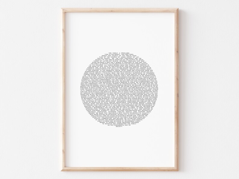 Printable Art | Modern Family Proclamation Print | Neutral | Circle ...