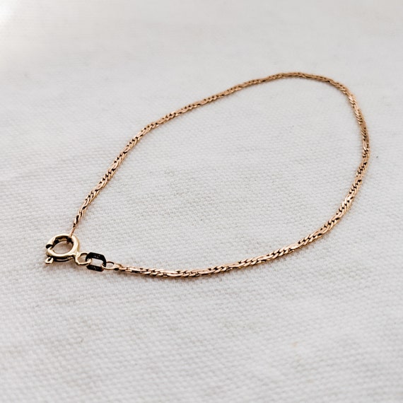 7.5 inch 14K Rose Gold Fancy-Link Bracelet, 19cm 1
