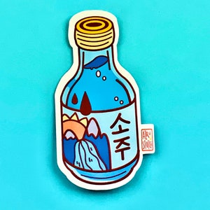 Soju Mana Aufkleber // Soju Aufkleber, Kpop Aufkleber, koreanisches Essen Aufkleber, rpg Aufkleber, Kdrama Aufkleber, koreanischer Aufkleber, süßes Essen Aufkleber