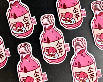 Peach Soju Mana Sticker// Kpop sticker, soju sticker, honey citron tea sticker, korean food Ssicker, rpg sticker, peach soju, asian sticker