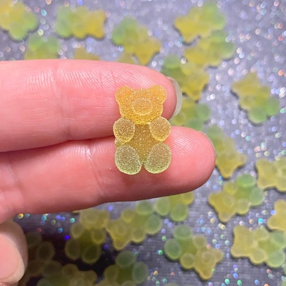 Yellow Gummy Bear Resin Nail Charms 5pc/10pc Charms Nail 