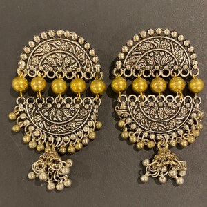 Oxidized Silver Earrings