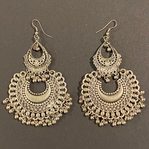 Oxidized Silver Earrings