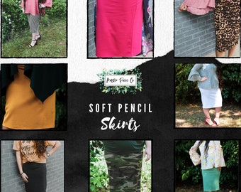 Soft Pencil Skirts (See Photos for the colors)