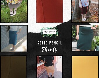 Thick Soft Pencil Skirts (See Photos for the colors)