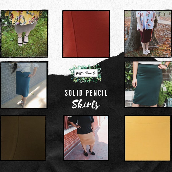 Thick Soft Pencil Skirts (See Photos for the colors)