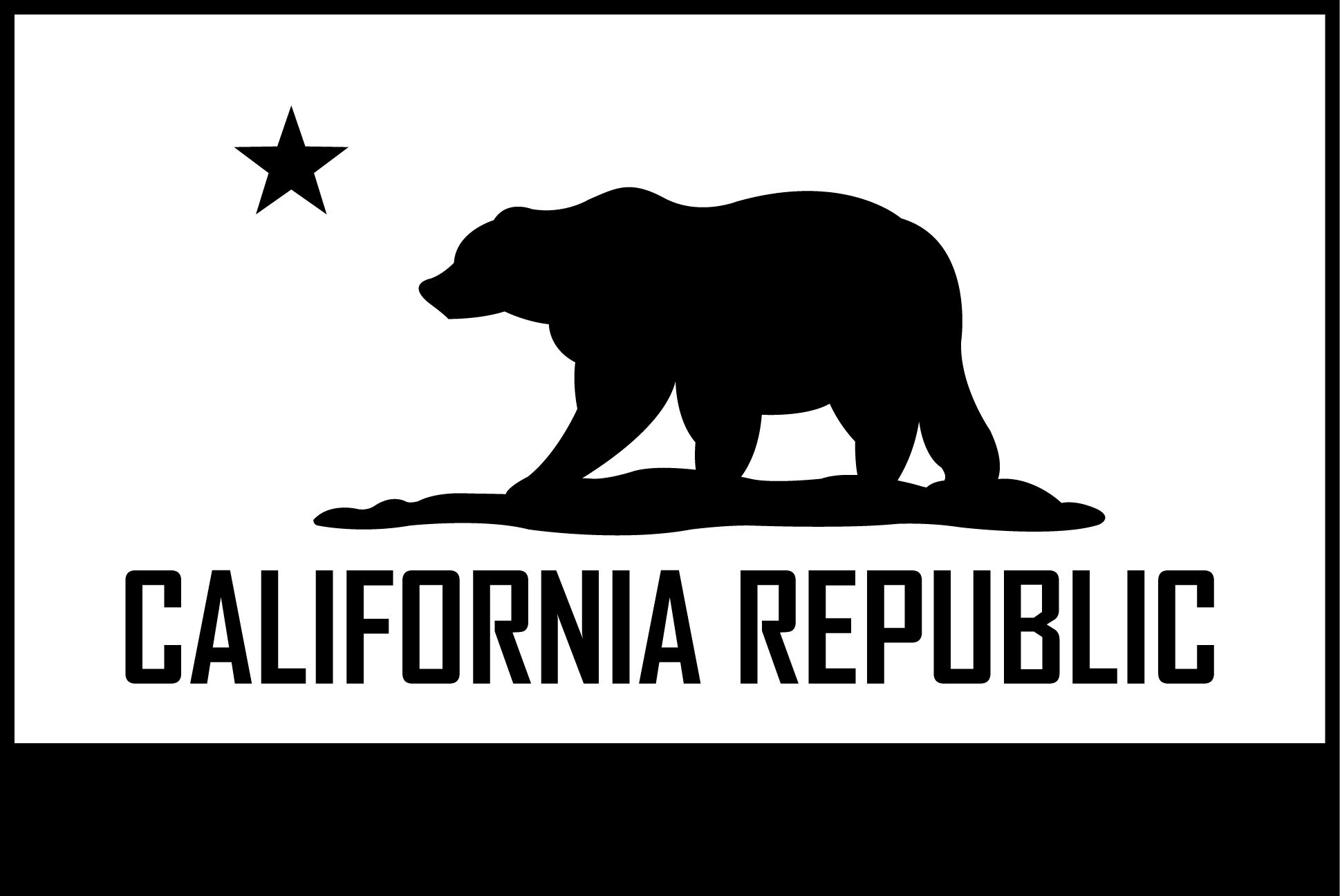 California republic decal / sticker/ graphics bumper flag | Etsy