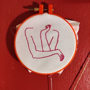 Thinking hands embroidery
