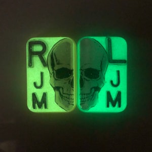 Glow-in-the-dark split SKULL X-Ray Markers