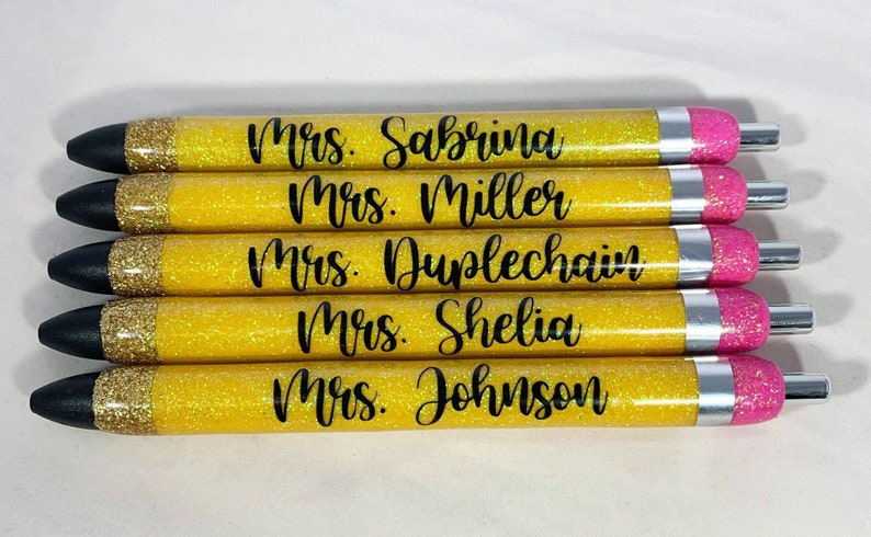 Pencil Glitter Pen Custom Personalized Ink Joy Gel Pen image 0