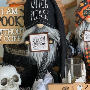Halloween Gnome, Witch Gnome, Tiered Tray, Witch please,