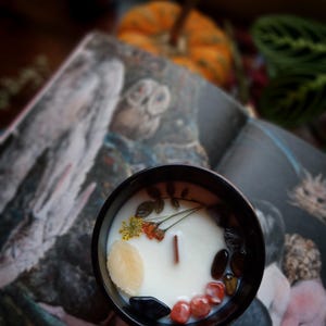 The Autumn People Candle | Fall Candle | Spooky Candles | Wood Wick Candle | Soy Candle | Apple Molasses & Cinnamon Smoke Autumn Candle image 2