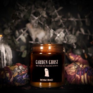 Garden Ghost Candle | Rose & Oud Candle | Spooky Candles | Soy Candle | Fall Candle | Gothic Candle | Floral Candle | Wood Wick Candle