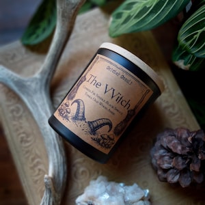 The VVitch - Special Edition Horror Movie Candle | Wood Wick | Coconut Wax | Cypress, Fir Needle, Black Spruce, Oud Wood, Tonka, Anise