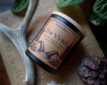 The VVitch - Special Edition Horror Movie Candle | Wood Wick | Coconut Wax | Cypress, Fir Needle, Black Spruce, Oud Wood, Tonka, Anise