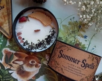 SUMMER SPELLS | Wood Wick + Coconut Wax - peach, nectar, citrus blossom, green leaves, apricot