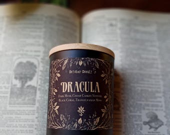 Custom Book Candle | Spooky Candles | Wood Wick Candle | Soy Candle | Custom Scent Candle | Book Themed Candle | Book Lover Candle | Bookish