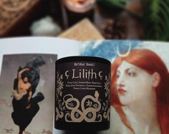 Custom Deity Candles | Ritual Goddess Candles | Wood Wick | Soy Wax | Witchcraft Pagan Candle | Hecate Lilith Ceridwen Circe Altar Candles