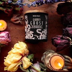 Garden Ghost Candle | Rose & Patchouli Candle | Spooky Candles | Soy Candle | Fall Candle | Gothic Candle | Floral Candle | Wood Wick Candle