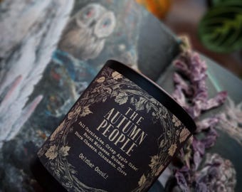 The Autumn People Candle | Fall Candle | Spooky Candles | Wood Wick Candle | Soy Candle | Apple Molasses & Cinnamon Smoke Autumn Candle