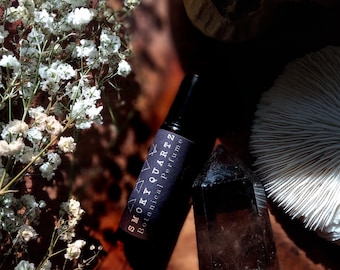 Smoky Quartz Natural Perfume with Smoke Infusion, Incense Resins, Tonka Bean, Vanilla Absolute, Pathouli. Vegan. Botanical Fragrance.