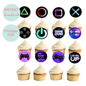 Videospiele Cupcake Topper, Gamer Kuchen Topper, Controller Cupcake, Gaming decor, Videospieler Party