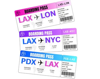 Boarding Pass template, Travel voucher, Flight voucher