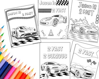 Two Fast Birthday Party coloring pages,Need four speed decor, cars coloring pages, 2 fast Race car birthday