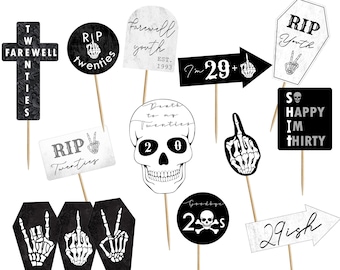 Bannière D'Adieu Douce Jeunesse, Drôle Funérailles Pour Ma Jeunesse Décorations D'Anniversaire Bannière De Lettres Fanions Panneau Pour 20e 30e 40e D'Anniversaire Fête Fournitures (Noir