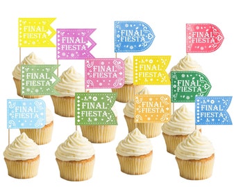 Final fiesta cupcake toppers, Mexico Bachelorette