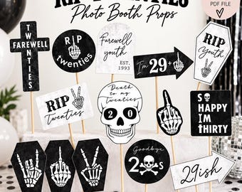 Death to my 20s Photo booth props, death to your 20, death to 20s party decoration
