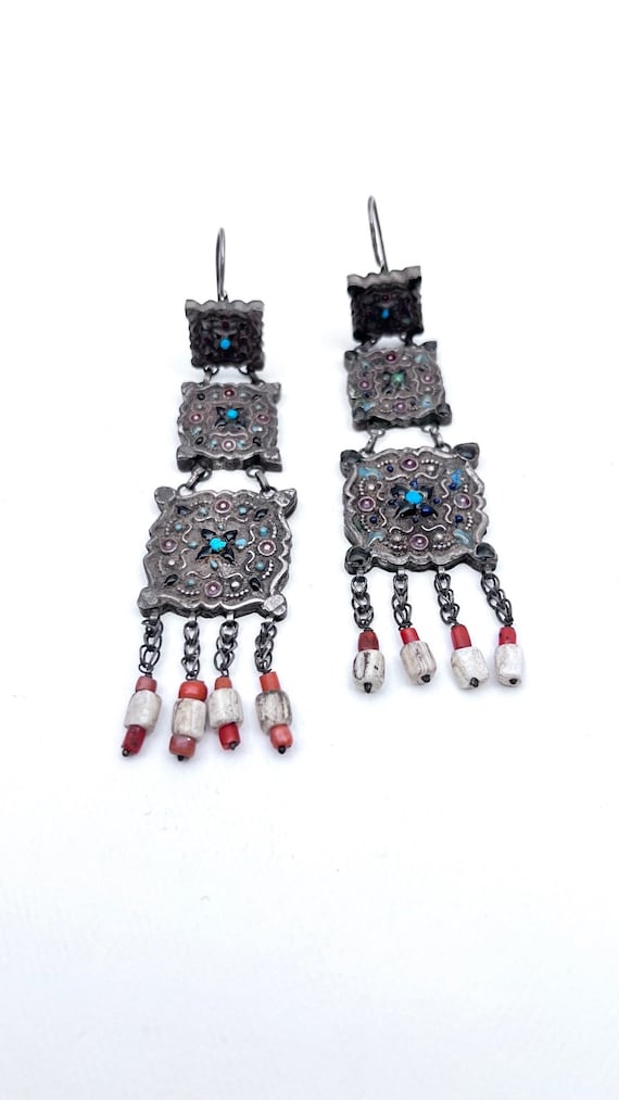 MOROCCAN silver earrings, unique and antique from 