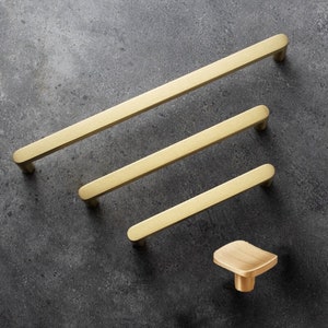 Modern Solid Brass Kitchen Cabinet Drawer Dresser Knobs And Pulls Gold Furniture Handle Cupboard Wardrobe Door Pull Handles Unique