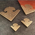 Vintage Bronze Brass Corner Protectors: Decorative Box Hardware