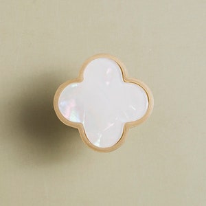 Clover Brass Wall Hook: Modern Coat, Hat, Key Hanger