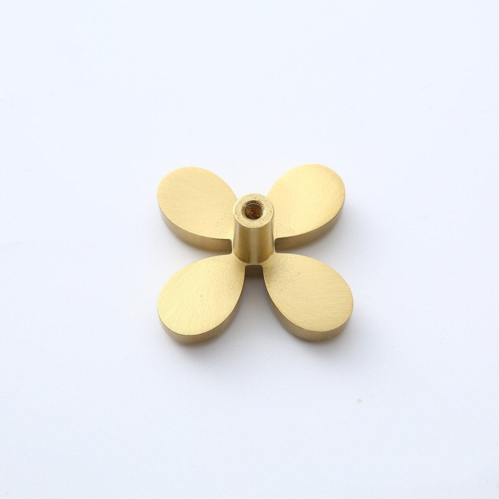 Satin Brass Kitchen Drawer Knobs Dresser Pulls Pure Etsy