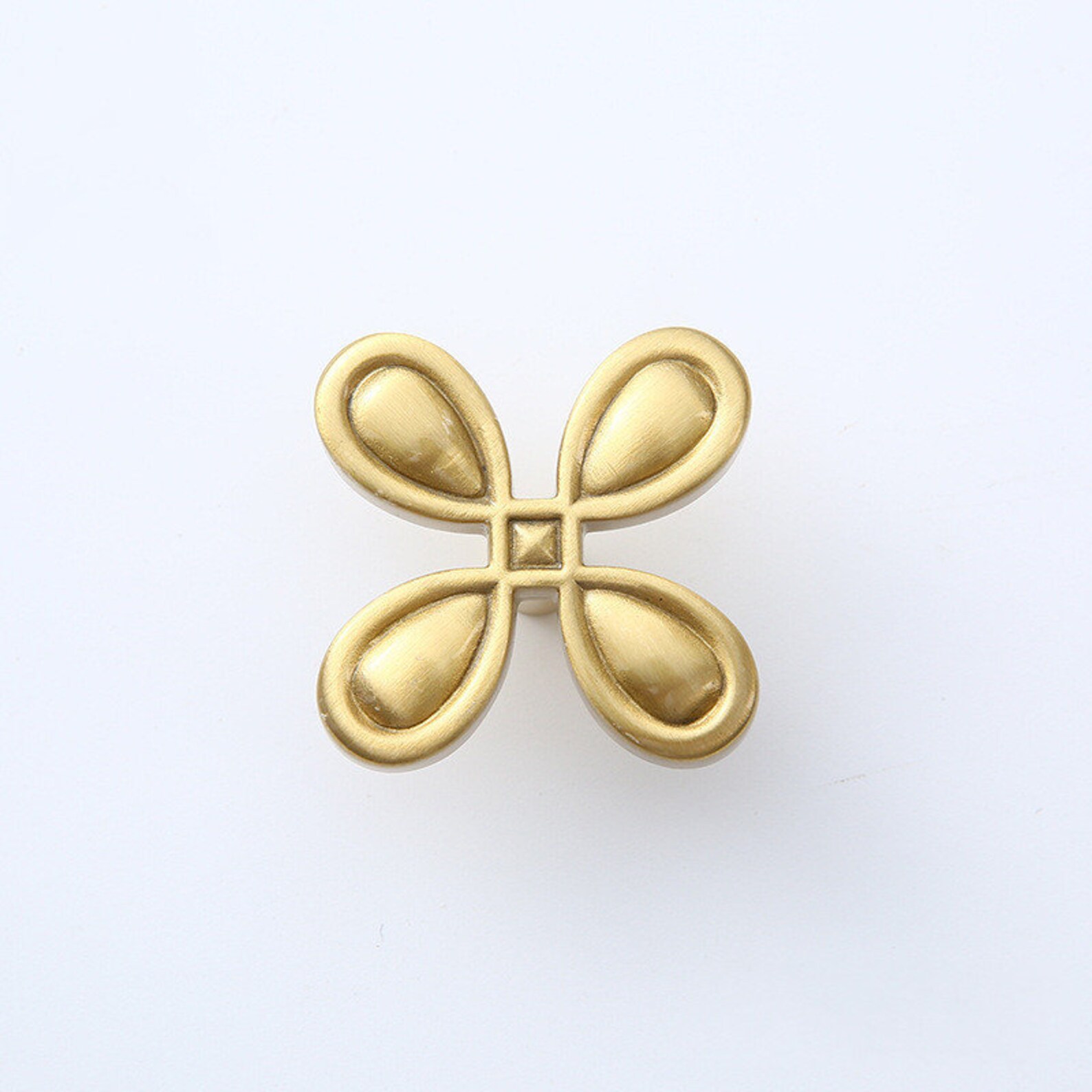 Satin Brass Kitchen Drawer Knobs Dresser Pulls Pure Etsy