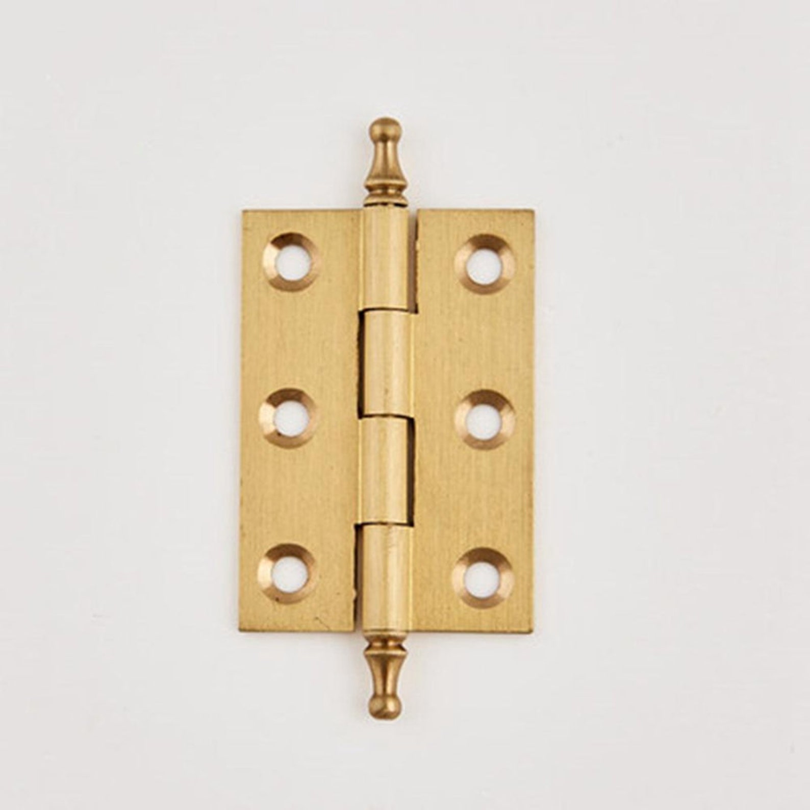 Decorative Brushed Brass Hinges Gold Cupboard Door Etsy