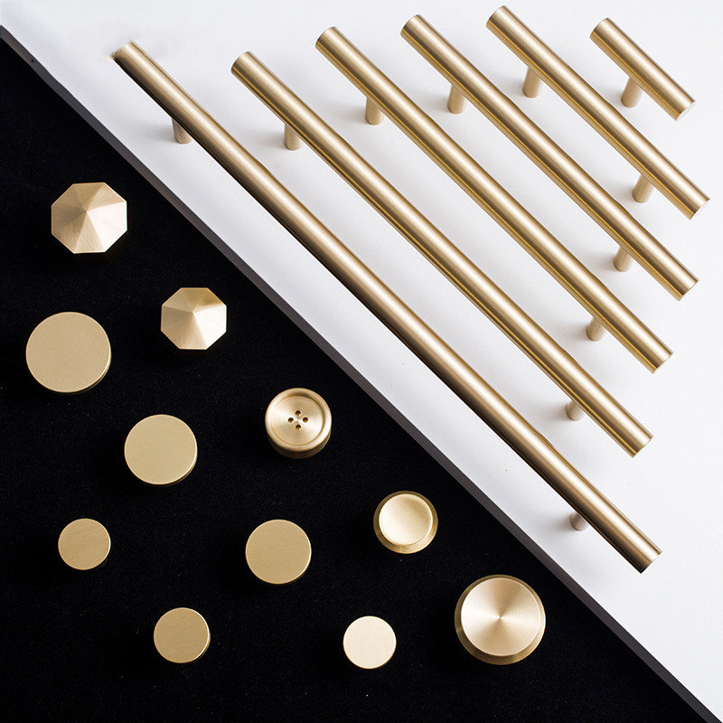 Modern Solid Brass Kitchen Knobs and Handles Pure Etsy UK