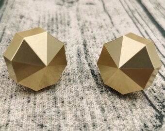 Modern Satin Brass Cabinet Knobs: Gold Furniture Pulls Hardware