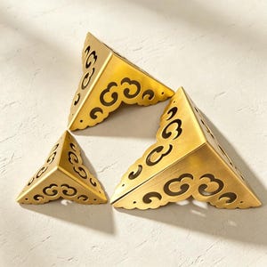 Decoratieve messing hoekbeschermers: Gouden hoekbeschermer (45 mm/65 mm/80 mm)